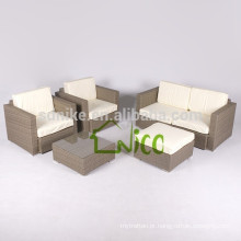 2015 mais recente design contemporâneo outdoor poly rattan sofá mobiliário